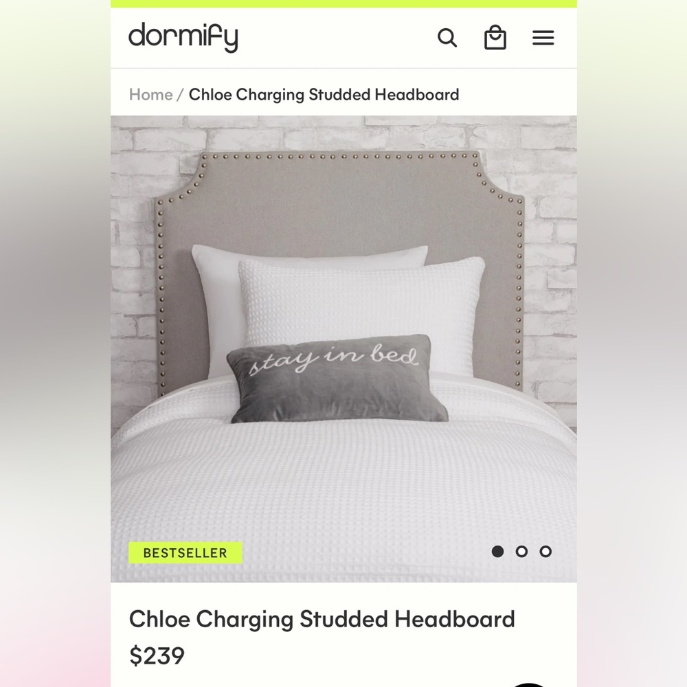 Dormify Twin Xl Studded Headboard